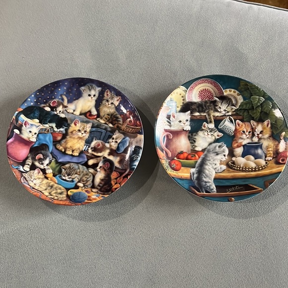 Kitten and Cat lovers (2) numbered plates by Little Rascals - Picture 1 of 6